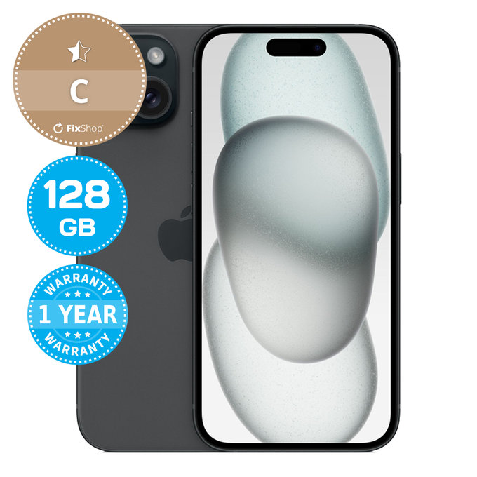 Apple iPhone 15 Black 128GB C Obnovljeno