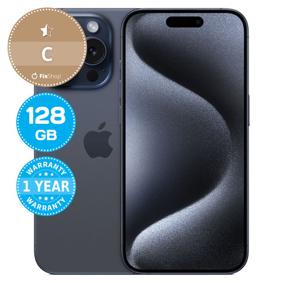 Apple iPhone 15 Pro Blue Titanium 128GB C Obnovljeno