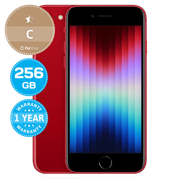 Apple iPhone SE (3rd Gen 2022) (PRODUCT)RED 256GB C Obnovljeno