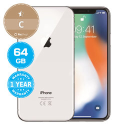 Apple iPhone X Silver 64GB C Obnovljeno