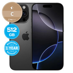 Apple iPhone 16 Pro Black Titanium 512GB C Obnovljeno