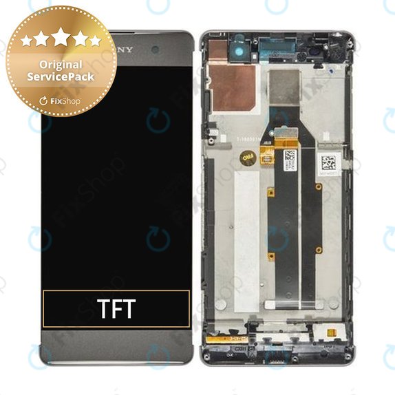 Sony Xperia XA F3111 - LCD zaslon + zaslon osjetljiv na dodir + okvir (crni) - 78PA3100010 Originalni servisni paket