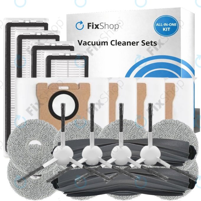 Set rezervnih dijelova za Xiaomi Dreame L10s Ultra, Xiaomi Dreame L10s Pro (2x Glavna četka, 4x Filter, 4x Bočna četka, 8x Krpa za brisanje, 4x Vrećica za prašinu)