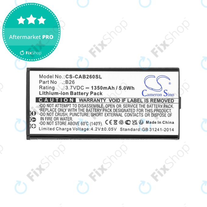 Baterija za Cat B26, 1350mAh, Li-Ion, 3.7V, B26, HQ