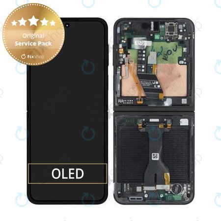 Samsung Galaxy Z Flip 7 FE F761B - LCD zaslon + zaslon osjetljiv na dodir + okvir (Black) - GH82-37734A Genuine Service Pack