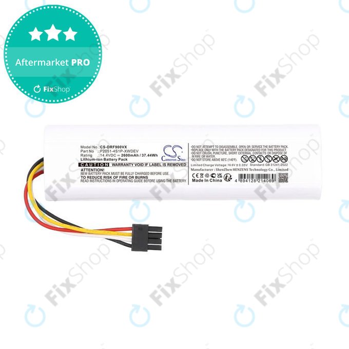 Baterija za Dreame D9 Plus, F9 Pro, 2600mAh, Li-Ion, 14.4V, P2051-4S1P-XWDEV, HQ