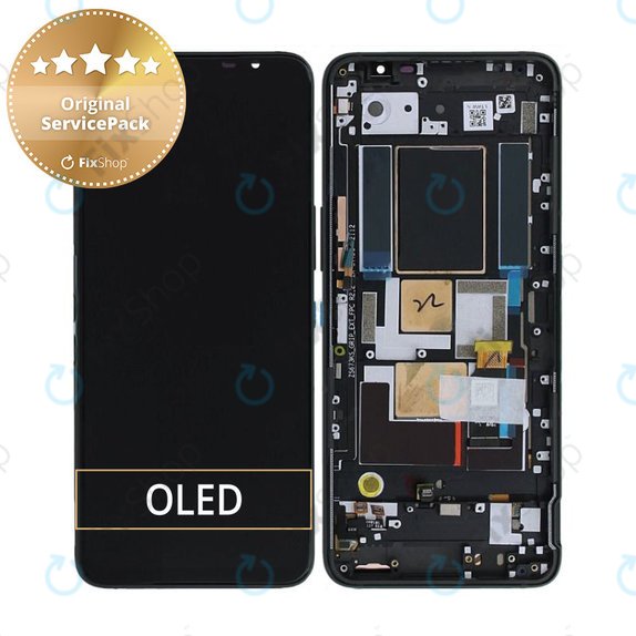 Asus ROG Phone 5s, 5s Pro ZS676KS - LCD zaslon + zaslon osjetljiv na dodir + okvir (plavi) - 90AI0092-R20020 Originalni servisni paket