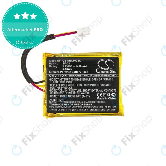 Baterija za Sony SRS-XB10, SRS-XB12, WH-L600, 1400mAh, Li-Pol, 3.7V, SF-08, HQ