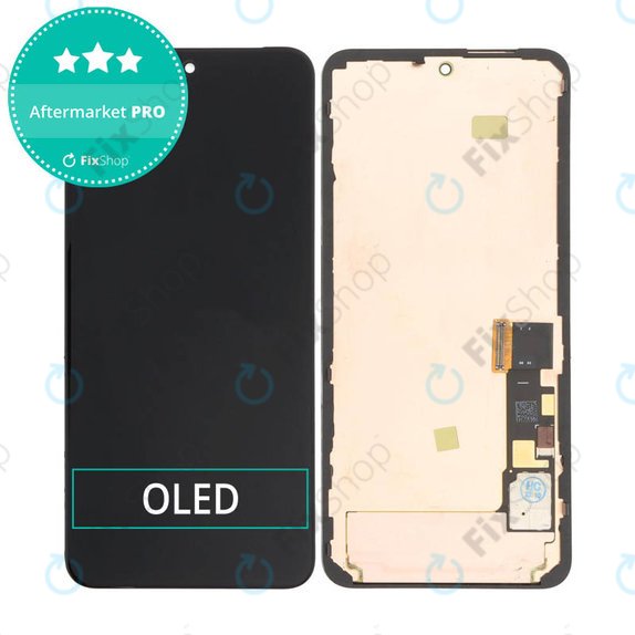 Google Pixel 8 GKWS6, G9BQD - LCD zaslon + zaslon osjetljiv na dodir + okvir (Black) OLED