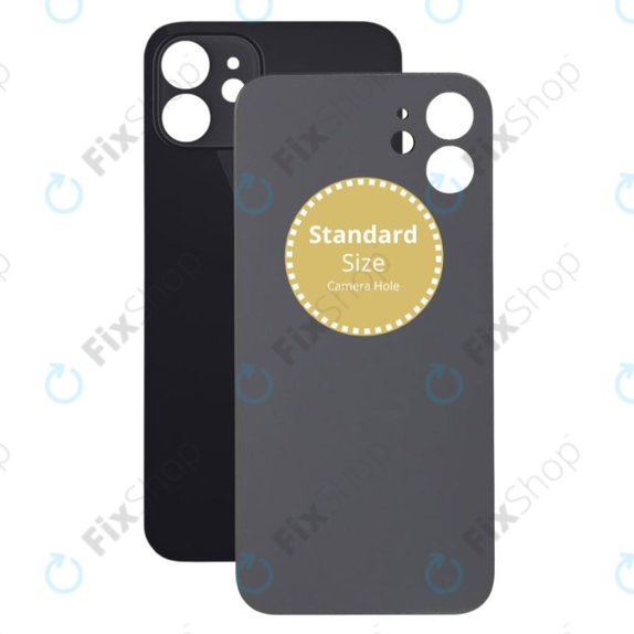Apple iPhone 12 - Stražnje staklo kućišta (crno)