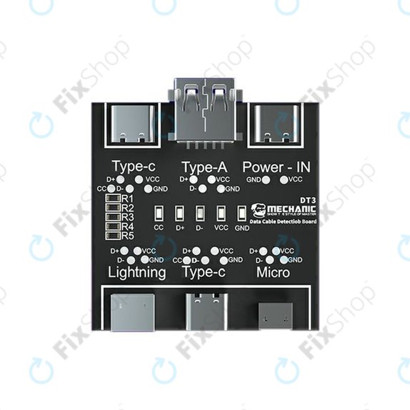 Mechanic DT3 - Tester podatkovnog kabela (Lightning, USB-C, microUSB)