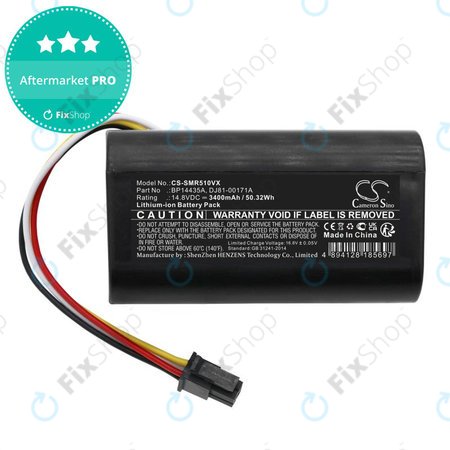 Baterija za Samsung PowerBot-E, Eureka i5, Midea i5, i9, 3400mAh, Li-Ion, 14.8V, BP14435A, HQ