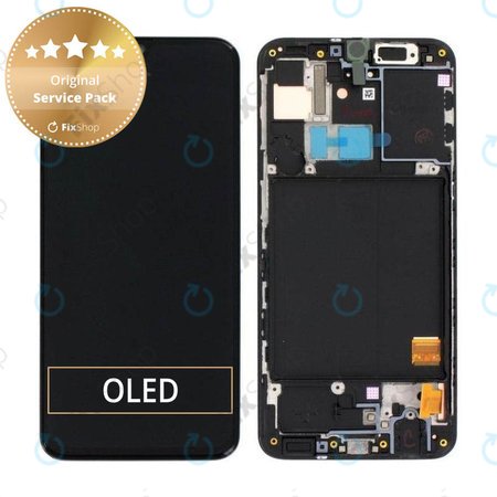 Samsung Galaxy A40 A405F - LCD zaslon + zaslon osjetljiv na dodir + okvir (crni) - GH82-19672A, GH82-19674A Originalni servisni paket