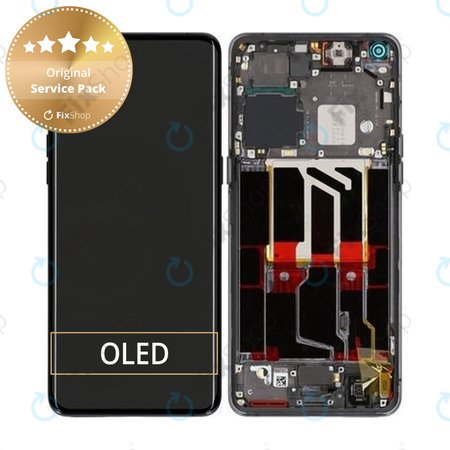 Oppo Find X5 Pro - LCD zaslon + zaslon osjetljiv na dodir + okvir (Glaze Black) - 4130012 Originalni servisni paket
