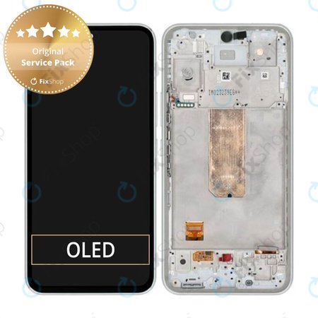 Samsung Galaxy A54 5G A546B - LCD zaslon + zaslon osjetljiv na dodir + okvir (bijeli) - GH82-31231B, GH82-31232B Originalni servisni paket