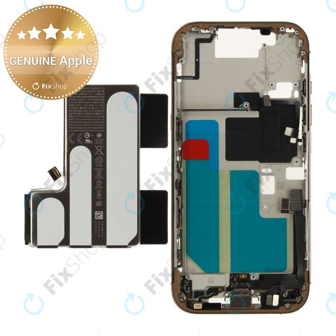Srednji okvir s baterijom za iPhone 16 Pro | Desert Titanium | ZD076-00691 | Genuine Apple