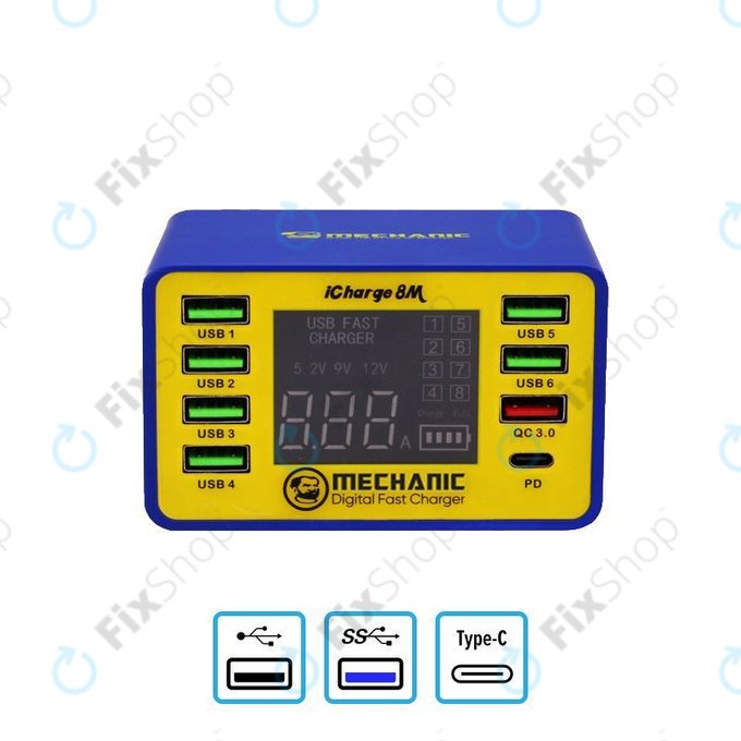 Mechanic iCharge 8M - USB stanica za punjenje s USB-C i USB 3.0