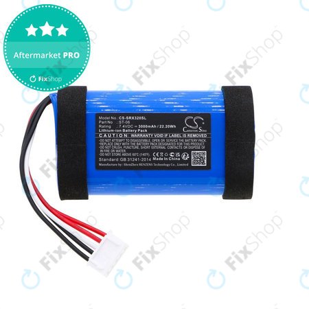 Baterija za Sony SRS-XB31, 3000mAh, Li-Ion, 7.4V, ST-06, HQ