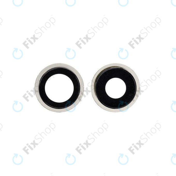 Apple iPhone 12, 12 Mini - Leća stražnje kamere s okvirom (bijela) - 2 kom