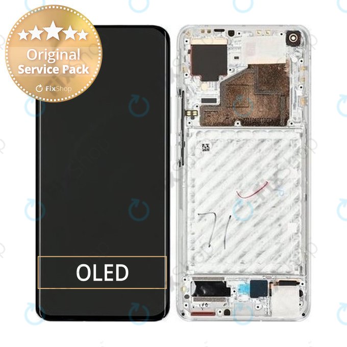 Xiaomi Mi 11, Mi 11 Pro - LCD zaslon + staklo osjetljivo na dodir + okvir (Cloud White) - 56000700K200 Originalni servisni paket