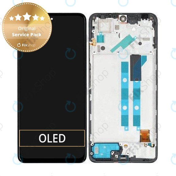 Xiaomi Redmi Note 11 Pro 4G, 5G - LCD zaslon + zaslon osjetljiv na dodir + okvir (Graphite Grey) - 5600010K6S00, 5600010K6T00 Genuine Service Pack