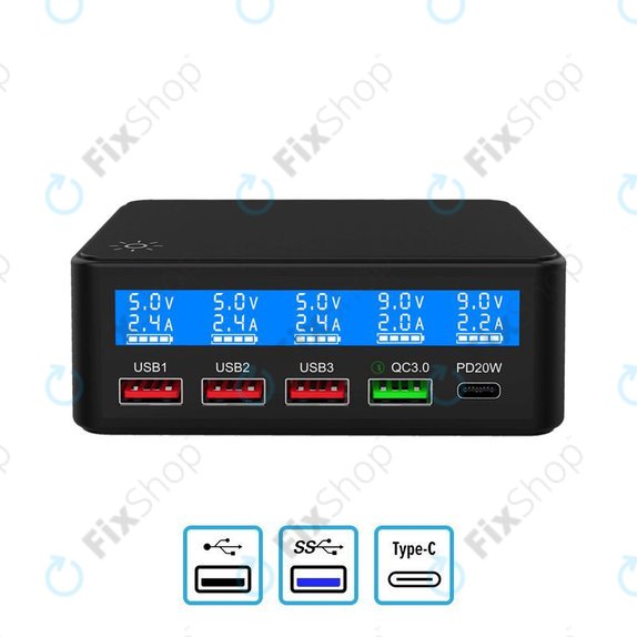 FixPremium - USB stanica za punjenje s USB 3.0 i USB-C