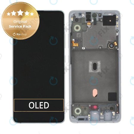 Samsung Galaxy A51 5G A516B - LCD zaslon + zaslon osjetljiv na dodir + okvir (Prism Cube White) - GH82-23100B, GH82-23124B Originalni servisni paket
