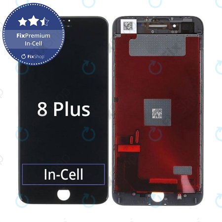 Apple iPhone 8 Plus - LCD zaslon + zaslon osjetljiv na dodir + okvir (crni) In-Cell FixPremium