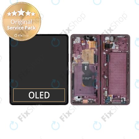 Samsung Galaxy Z Fold 4 F936B - LCD zaslon + zaslon osjetljiv na dodir + okvir (Burgundy) - GH82-29461D, GH82-29462D Genuine Service Pack