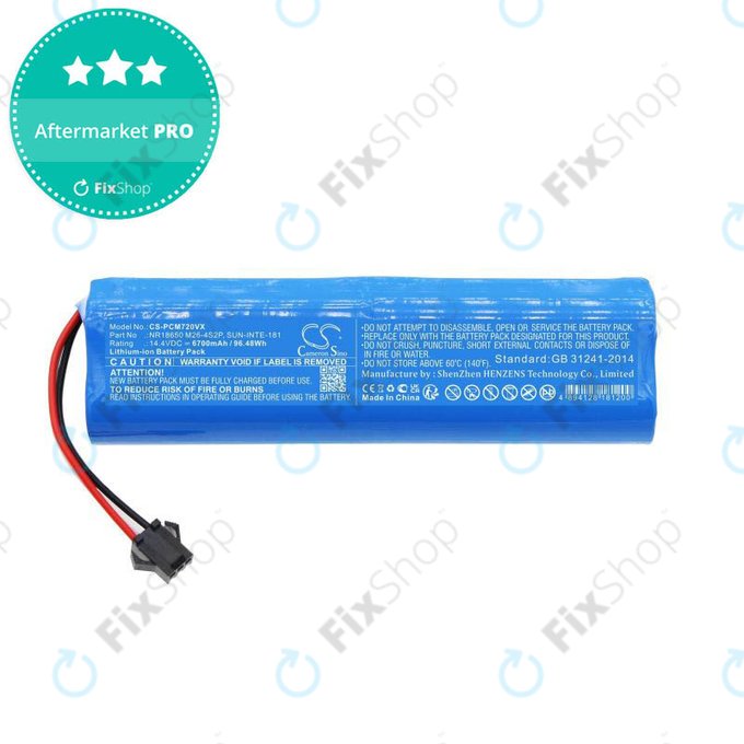 Xiaomi Roidmi EVE Plus, Viomi, Lydsto, Proscenic, Tefal - Baterija NR18650 M26-4S2P, SUN-INTE-181, H18650CH-4S2P Li-Ion 14.4V 6700mAh HQ