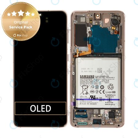 Samsung Galaxy S21 G991B - LCD zaslon + zaslon osjetljiv na dodir + okvir + baterija (Violet) - GH82-27254B Genuine Service Pack