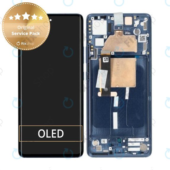 Motorola Edge 30 Fusion - LCD zaslon + zaslon osjetljiv na dodir + okvir (Neptune Blue) - 5D68C21190 Genuine Service Pack
