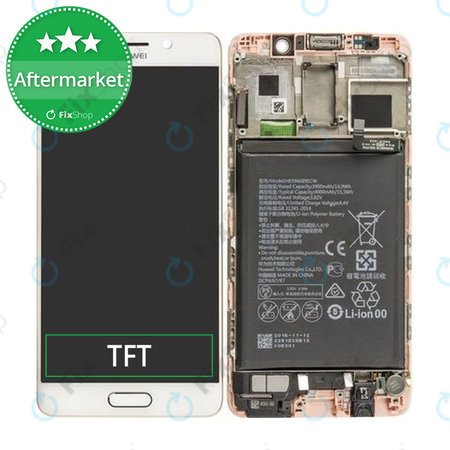 Huawei Mate 9 Pro - LCD zaslon + zaslon osjetljiv na dodir + okvir + Baterija (White) TFT