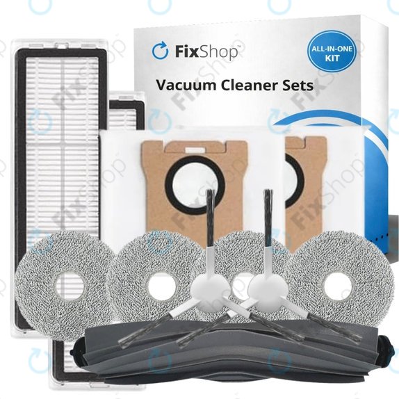 Set rezervnih dijelova za Xiaomi Dreame L10s Ultra, Xiaomi Dreame L10s Pro (1x Glavna četka, 2x Filter, 2x Bočna četka, 4x Krpa za brisanje, 2x Vrećica za prašinu)