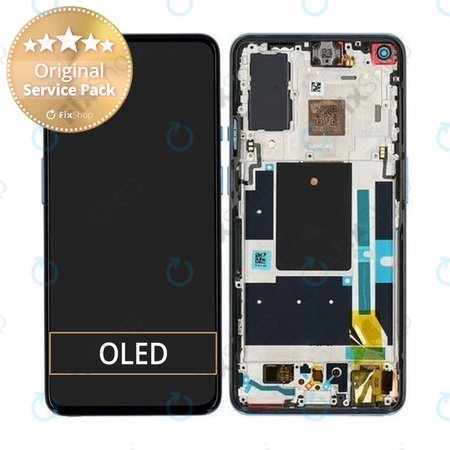 OnePlus 9 - LCD zaslon + zaslon osjetljiv na dodir + okvir (Arctic Sky) - 1001100052 Genuine Service Pack