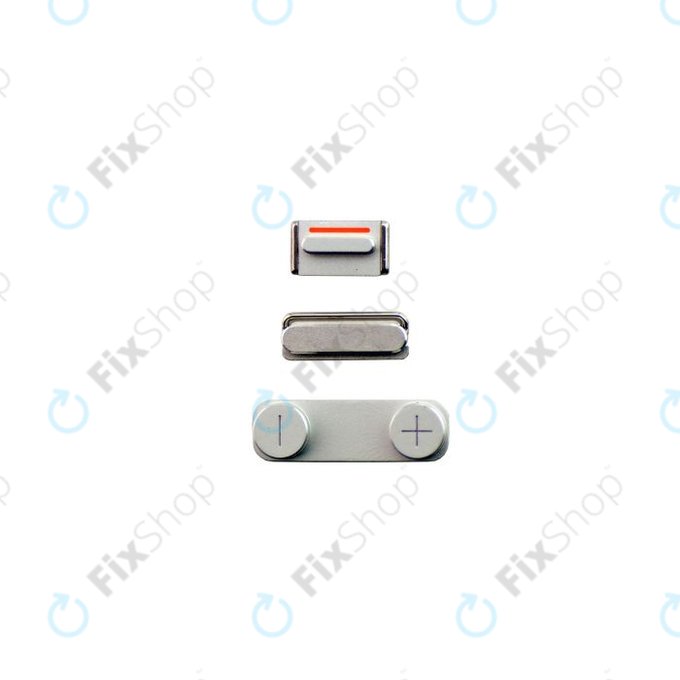 Apple iPhone 5 - Set bočnih gumba - Uključivanje + glasnoća + isključivanje zvuka (bijelo)