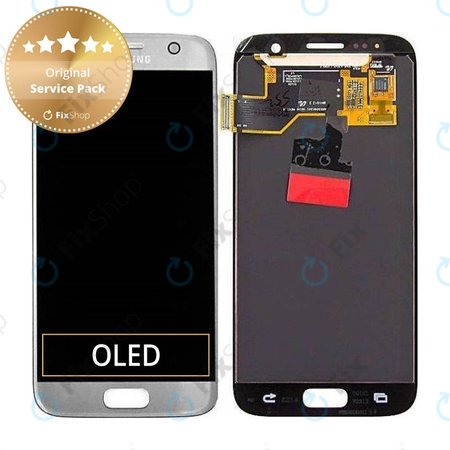 Samsung Galaxy S7 G930F - LCD zaslon + zaslon osjetljiv na dodir (srebrni) - GH97-18523B, GH97-18761B, GH97-18757B Originalni servisni paket