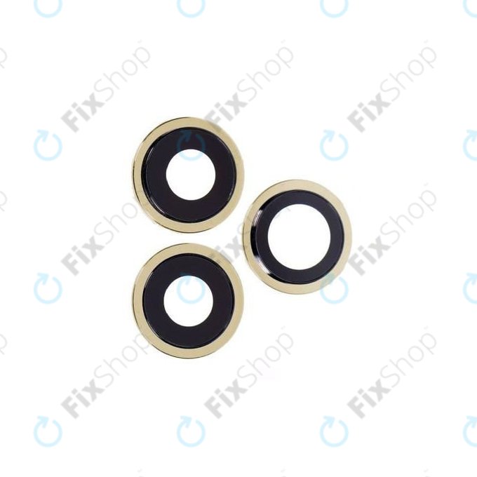 Apple iPhone 12 Pro Max - Leća stražnje kamere + okvir (zlatni) - 3 kom