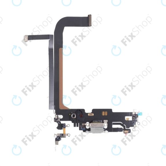 Apple iPhone 13 Pro Max - Konektor za punjenje + savitljivi kabel (srebrni)