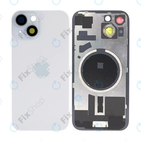 Apple iPhone 15 - Steklo zadnjega ohišja + Leča kamere + Kovinska plošča + Magsafe magnet (Blue)