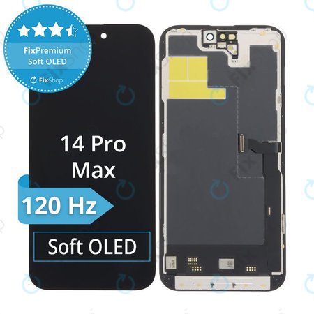 Apple iPhone 14 Pro Max - LCD zaslon + zaslon osjetljiv na dodir + okvir Soft OLED FixPremium 120Hz