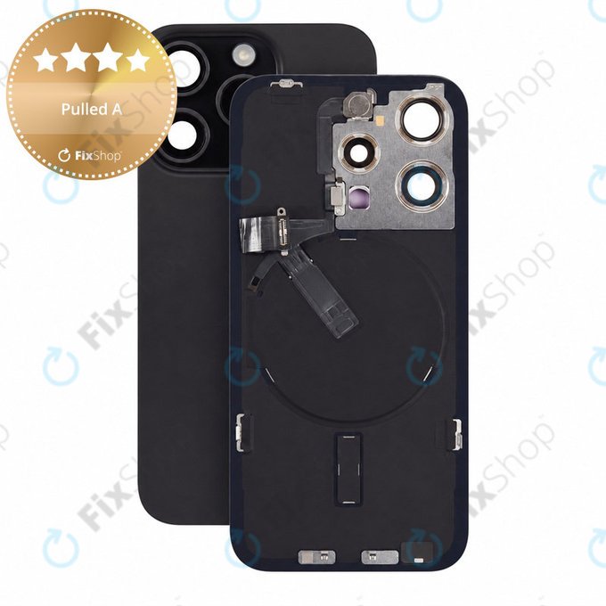 Staklo stražnjeg kućišta za iPhone 15 Pro, Black Titanium, Pulled A