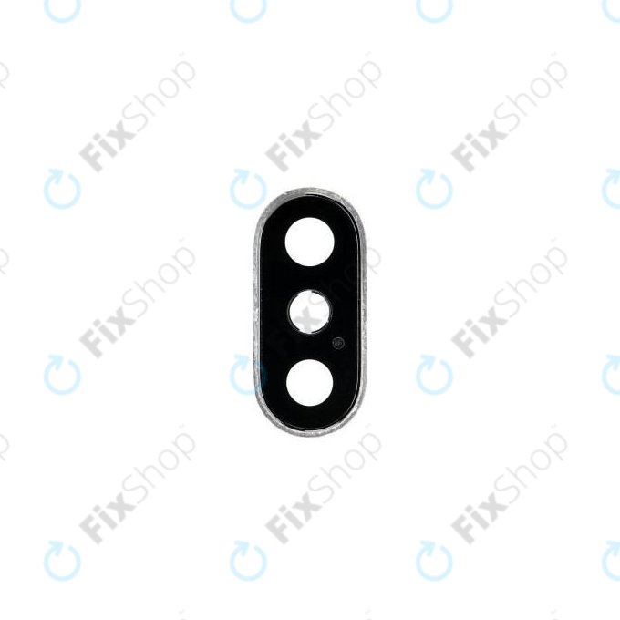 Apple iPhone XS - Leća kamere + okvir (srebrni)