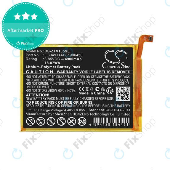 Baterija za ZTE Blade V Smart, V30 Vita, 4900mAh, Li-Pol, 3.85V, Li3949T44P8h906450, HQ