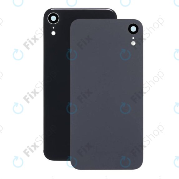 Apple iPhone XR - Staklo stražnjeg kućišta + leća kamere (crno)