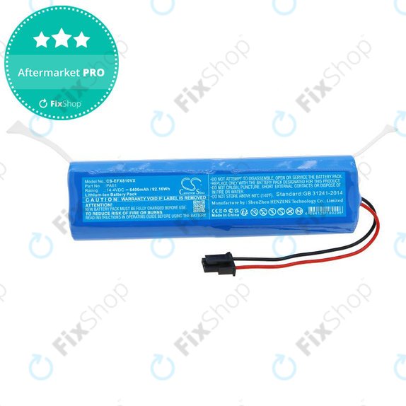 Baterija za Eufy RoboVac X8 Hybrid, 6400mAh, Li-Ion, 14.4V, PA61, HQ