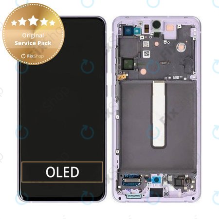 Samsung Galaxy S21 FE G990B - LCD zaslon + zaslon osjetljiv na dodir + okvir (ljubičasti) - GH82-26414D, GH82-26420D, GH82-26590D Originalni servisni paket