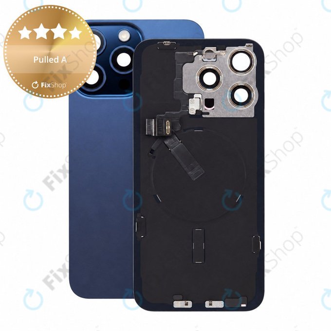 Staklo stražnjeg kućišta za iPhone 15 Pro Max, Blue Titanium, Pulled A