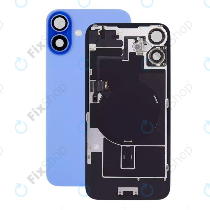 Apple iPhone 16 - Stražnje staklo kućišta + staklo kamere + metalni okvir + Magsafe magnet (Ultramarine)