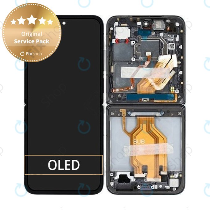 Xiaomi Mix Flip 2405CPX3DC - LCD zaslon + zaslon osjetljiv na dodir + okvir (Black) - 560002000N800 Genuine Service Pack